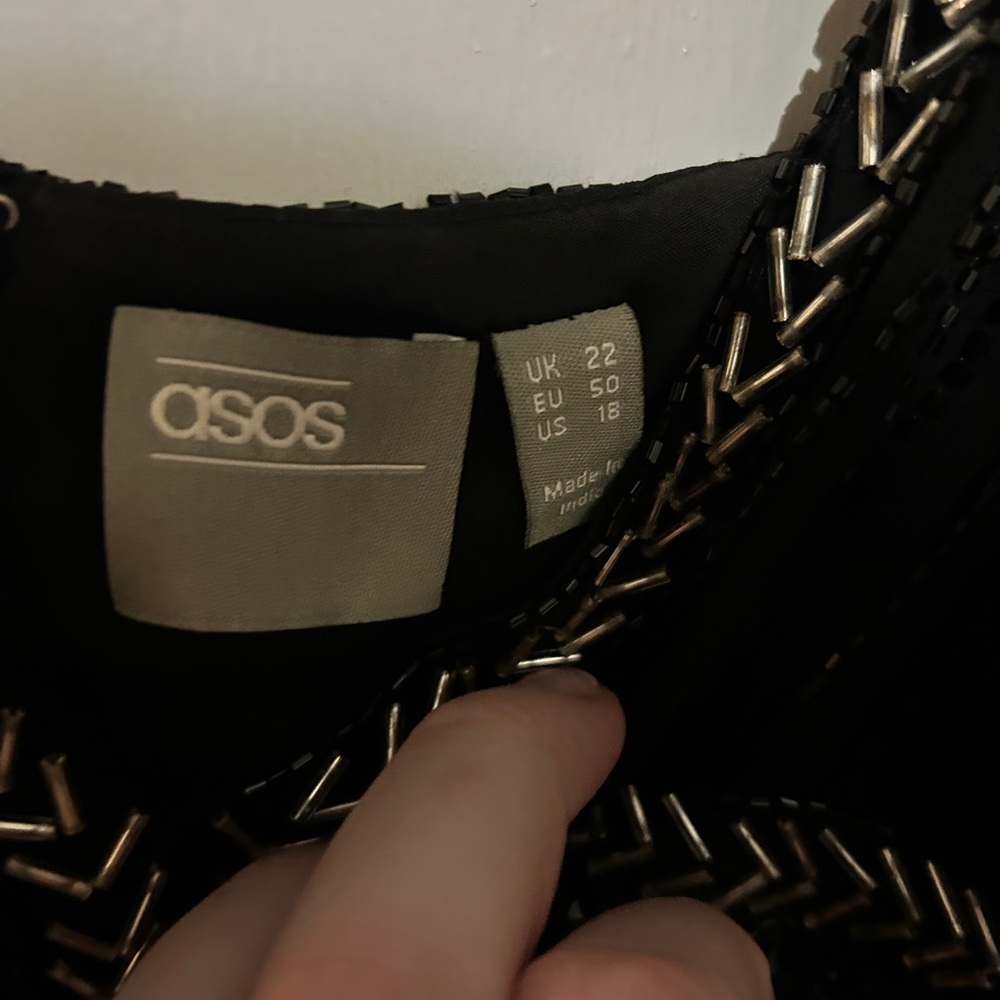 ASOS Black and Silver Midi Dress - Picture 5 of 5